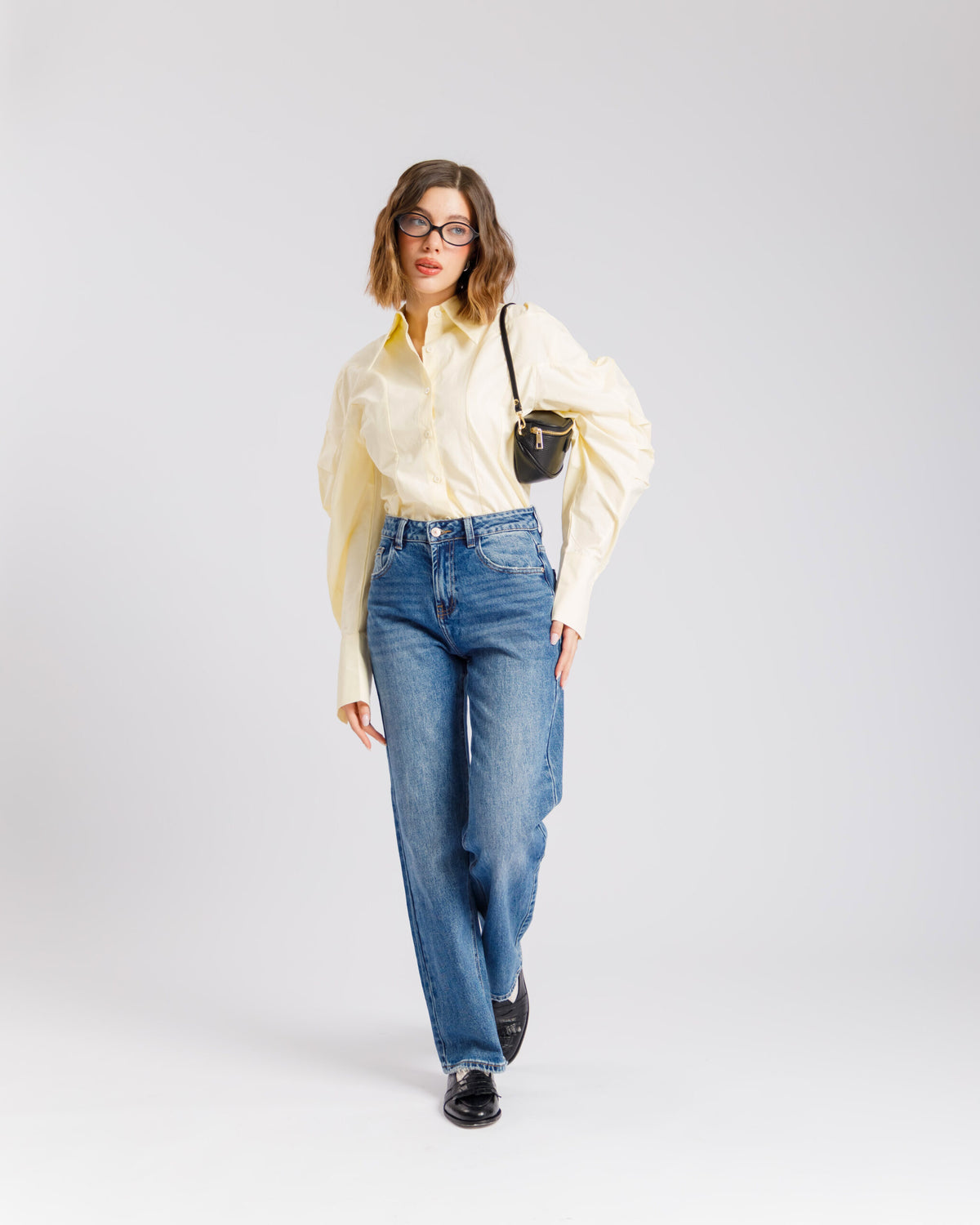 Jeans gamba dritta blu  - D129