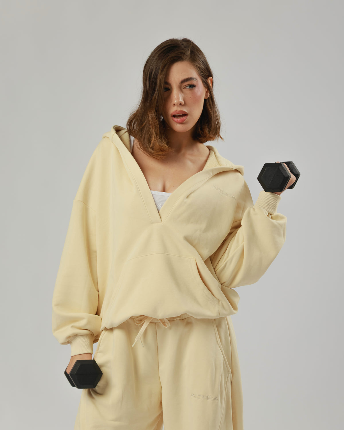 Felpa in cotone con scollo Althèa - C218 slcn
