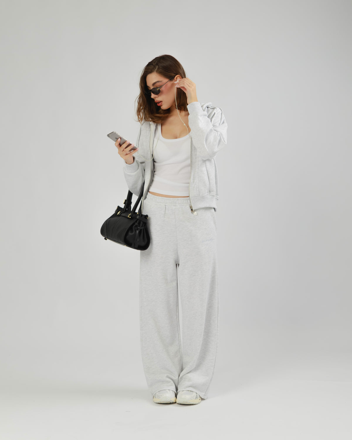 Felpa con zip e riprese Althèa - C139SLCG