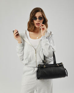 Felpa con zip e riprese Althèa - C139SLCG