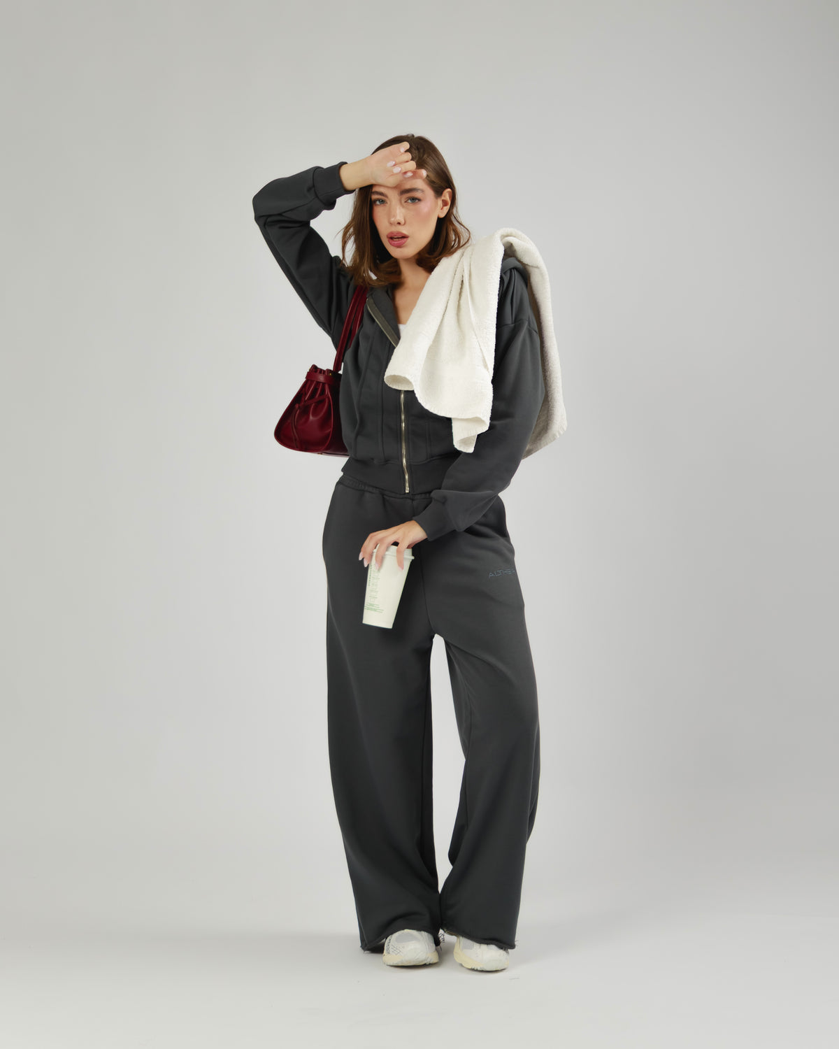 Felpa con zip e riprese Althèa - C139SLCG