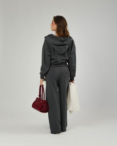 Felpa con zip e riprese Althèa - C139SLCG