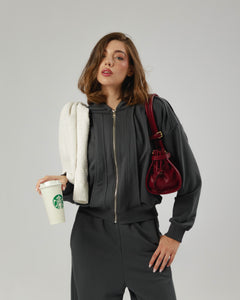Felpa con zip e riprese Althèa - C139SLCG