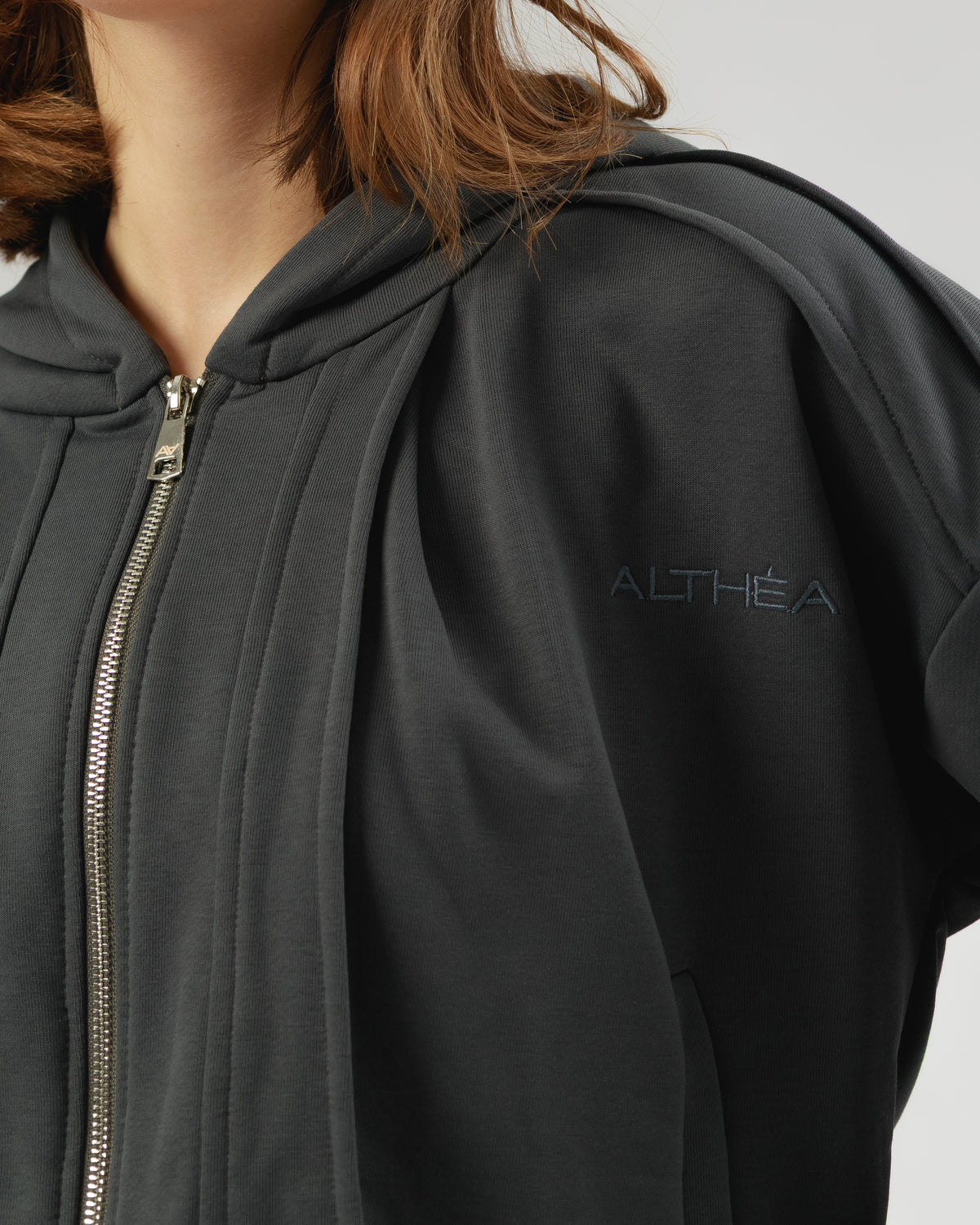 Felpa con zip e riprese Althèa - C139SLCG
