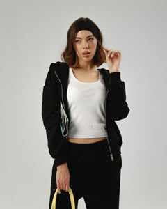 Felpa con zip e riprese Althèa - C139SLCG