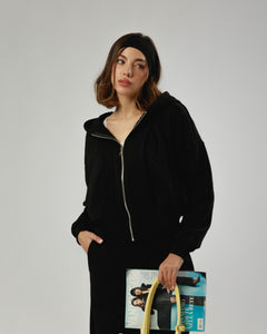 Felpa con zip e riprese Althèa - C139SLCG