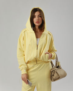 Felpa con zip e riprese Althèa - C139SLCG