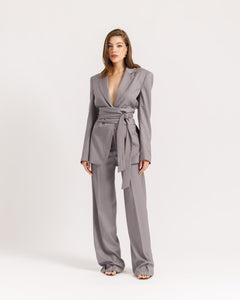 Blazer sartoriale gessato GRIGIO - 0016