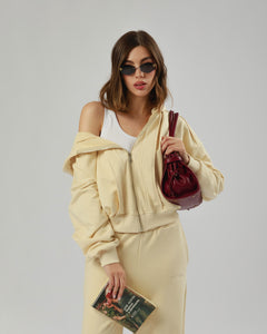 Felpa con zip e riprese Althèa - C139SLCG