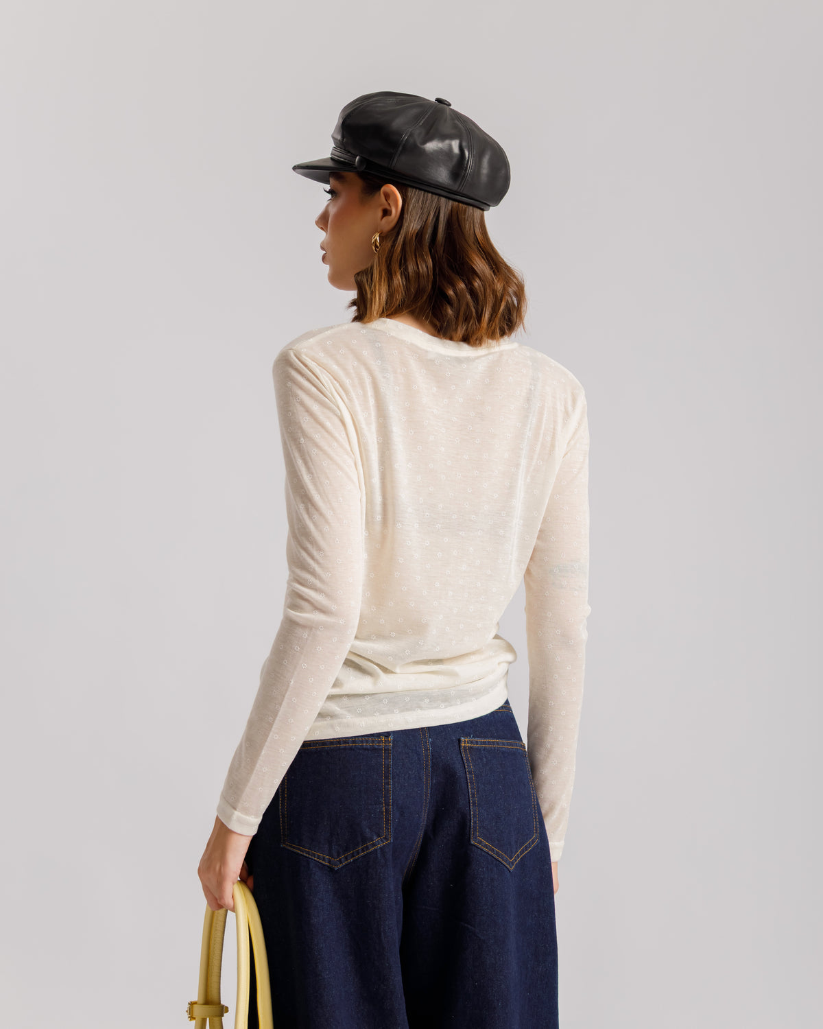 Maglia in lyocell con microfiori - CHF9033