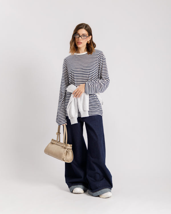 Maglia a righe in cotone - H16188