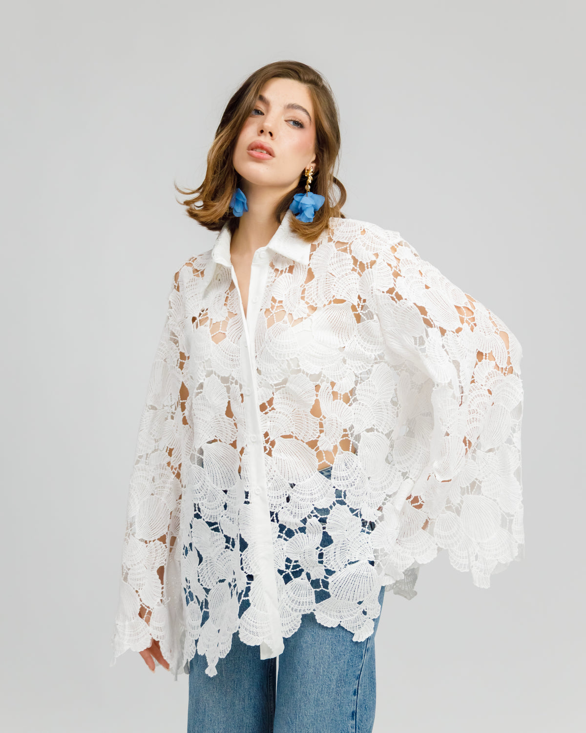 Camicia in pizzo - H16176