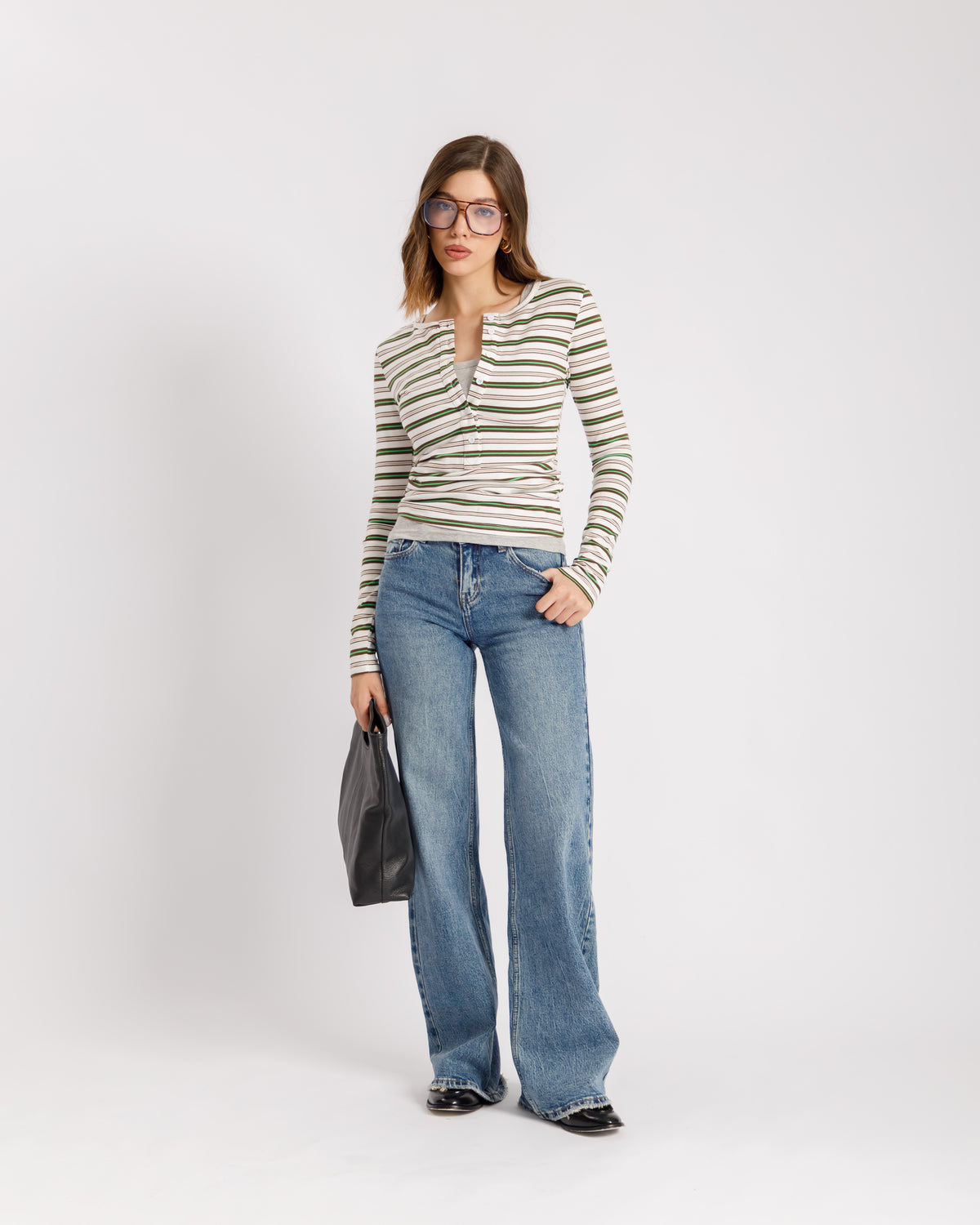 Maglia serafina a righe - H13260