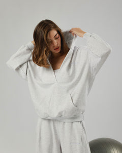Felpa in cotone con scollo Althèa - C218 slcn