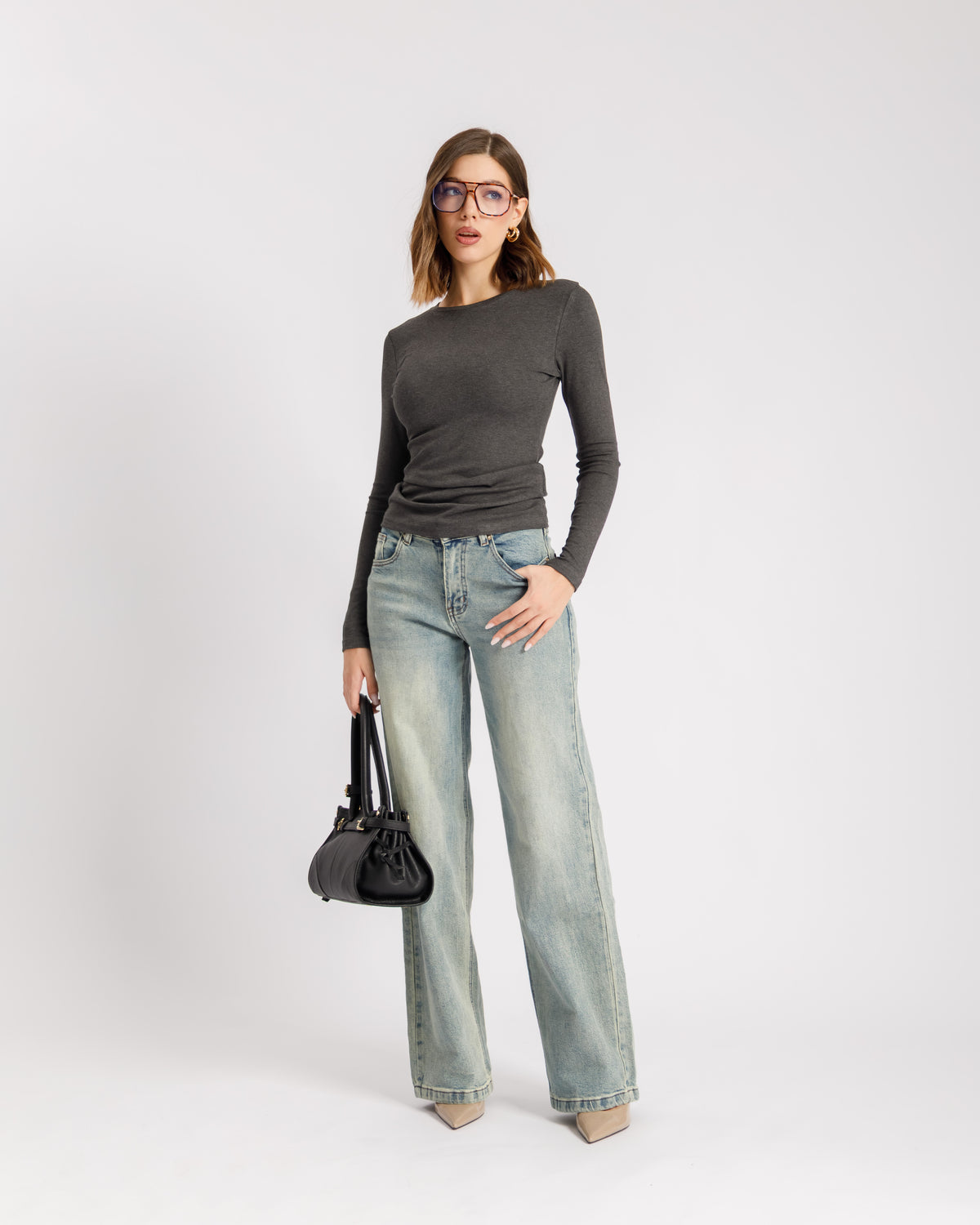 Maglia basic girocollo - CHF8158