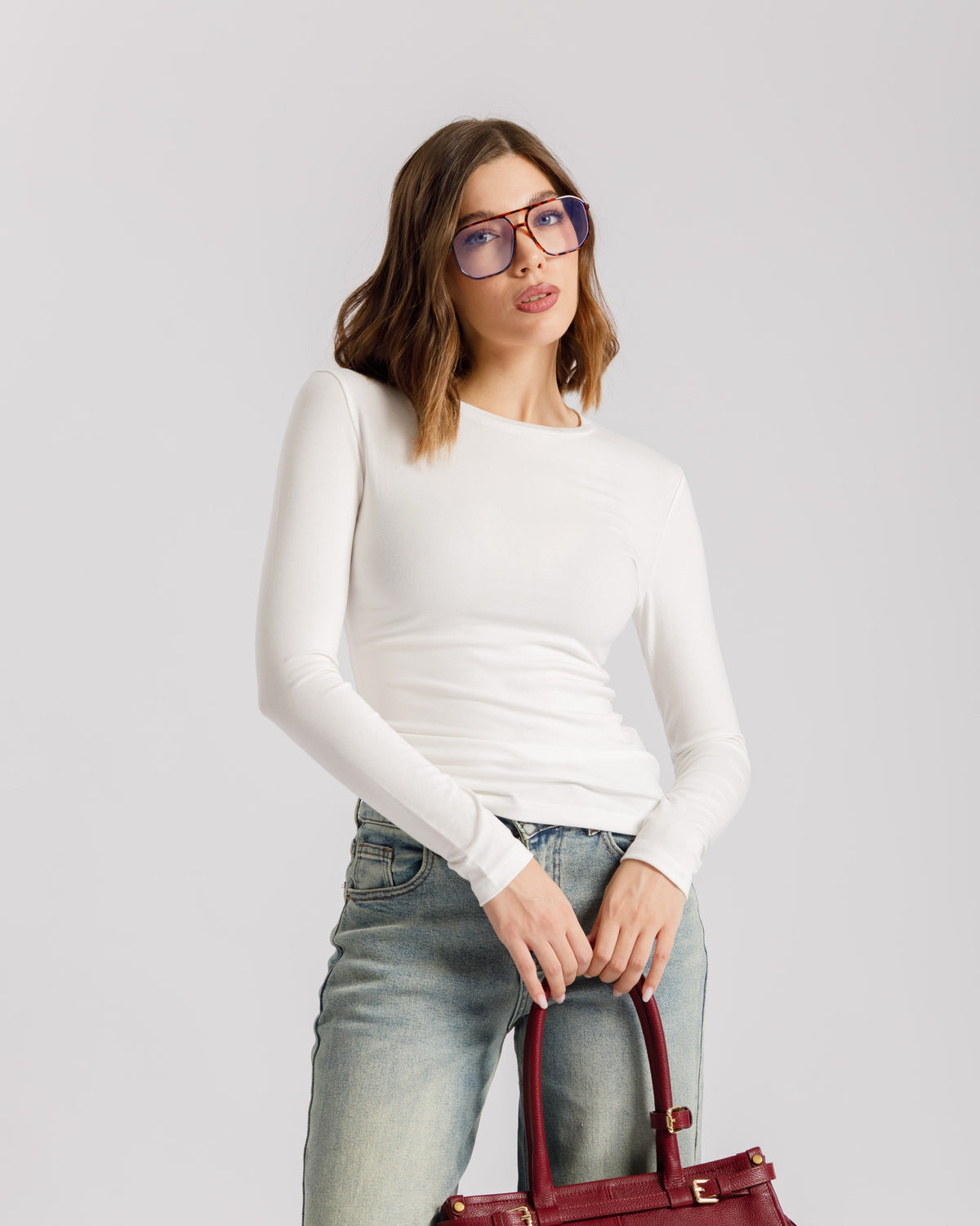 Maglia basic girocollo - CHF8158
