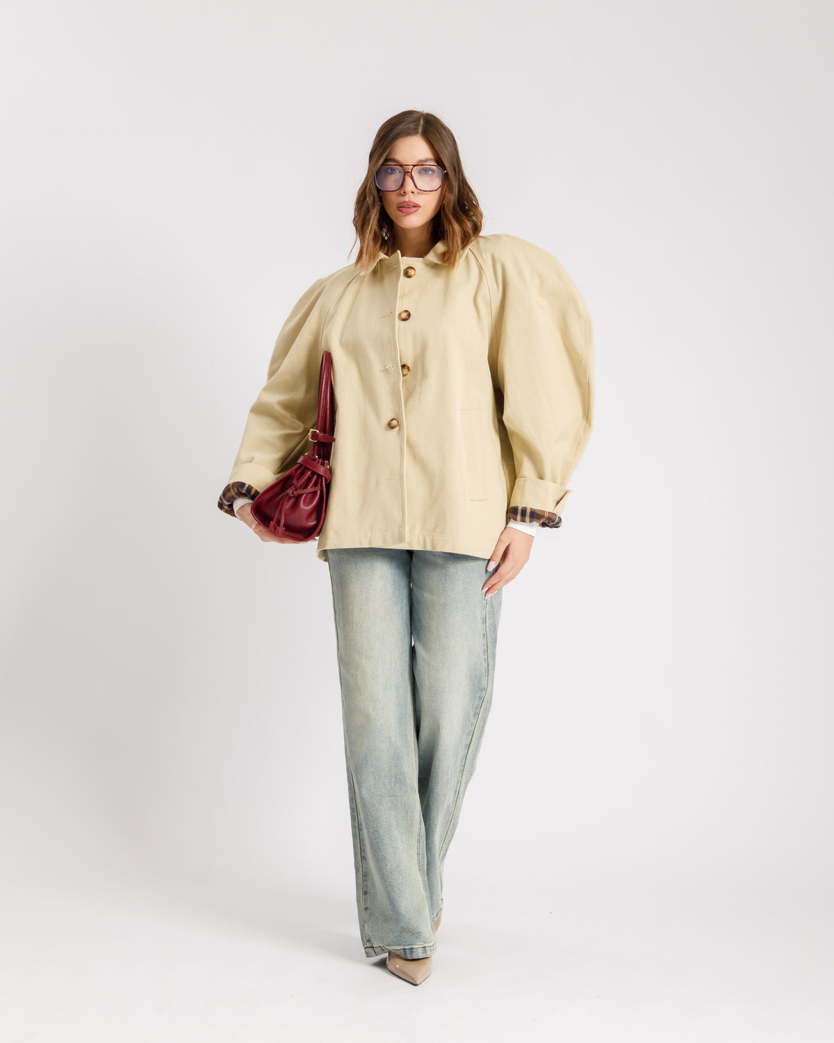 Giacca con volume in cotone - 10716