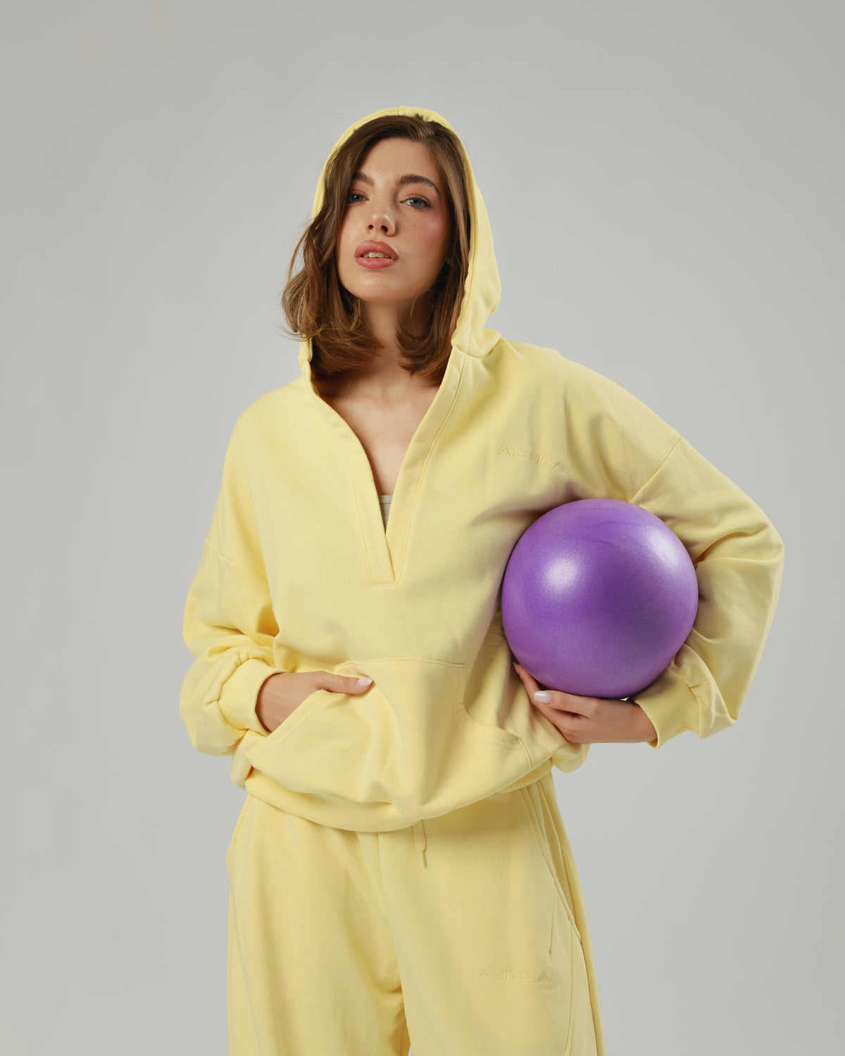 Felpa in cotone con scollo Althèa - C218 slcn