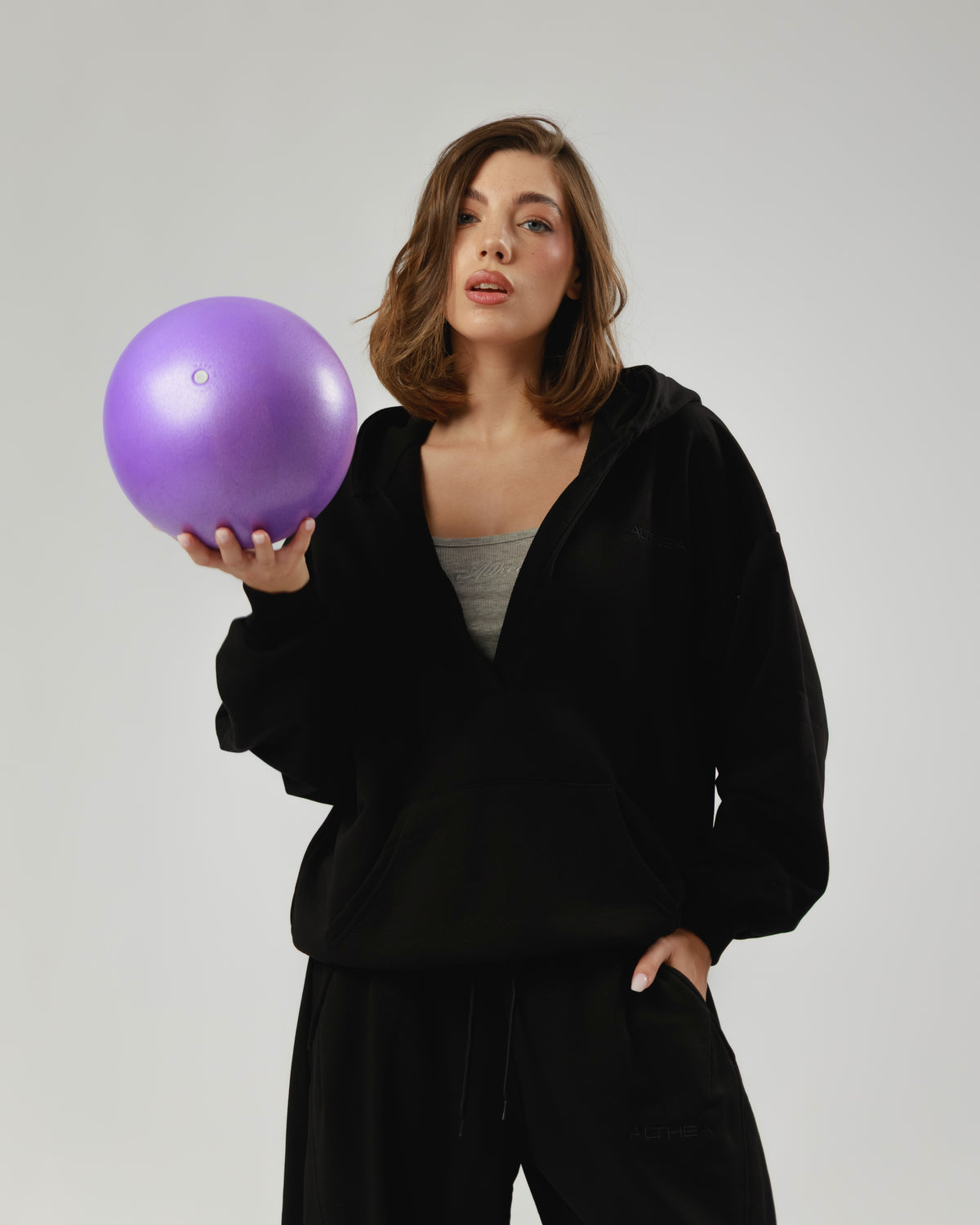 Felpa in cotone con scollo Althèa - C218 slcn