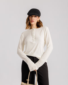 Maglia serafina con bottoni - H13372