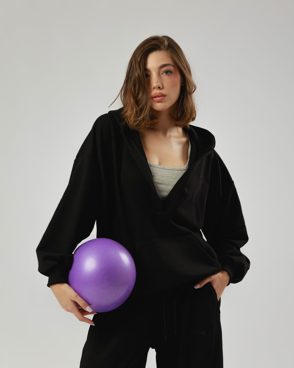 Felpa in cotone con scollo Althèa - C218 slcn
