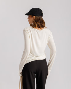 Maglia serafina con bottoni - H13372