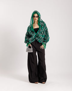 Giacca in seta con zip - V15183