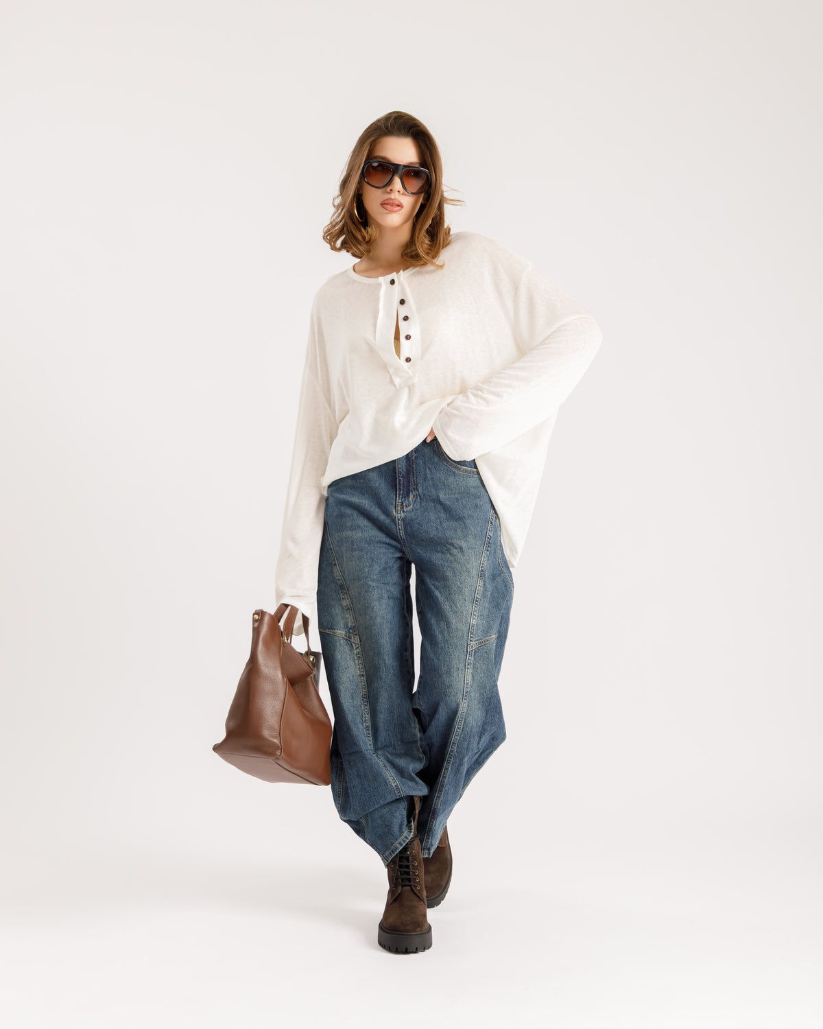 Maglia serafino long sleeve - W56545