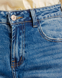 Jeans gamba dritta blu  - D129