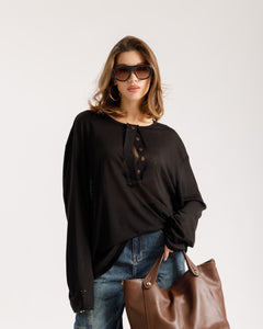Maglia serafino long sleeve - W56545