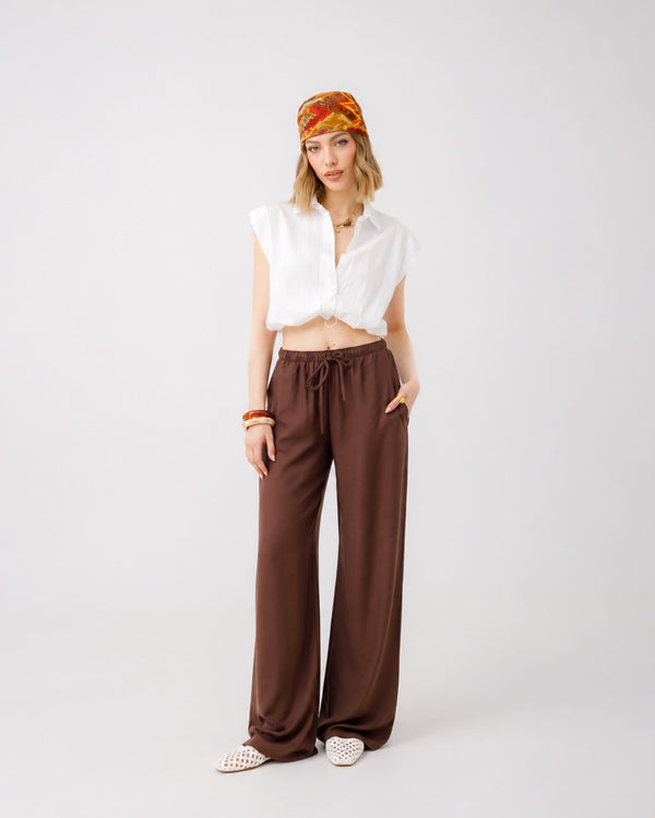 Pantaloni morbidi in viscosa - 85575