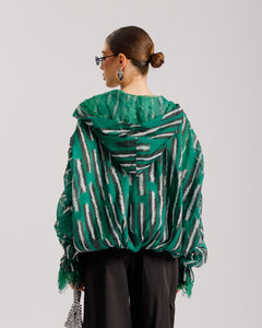 Giacca in seta con zip - V15183