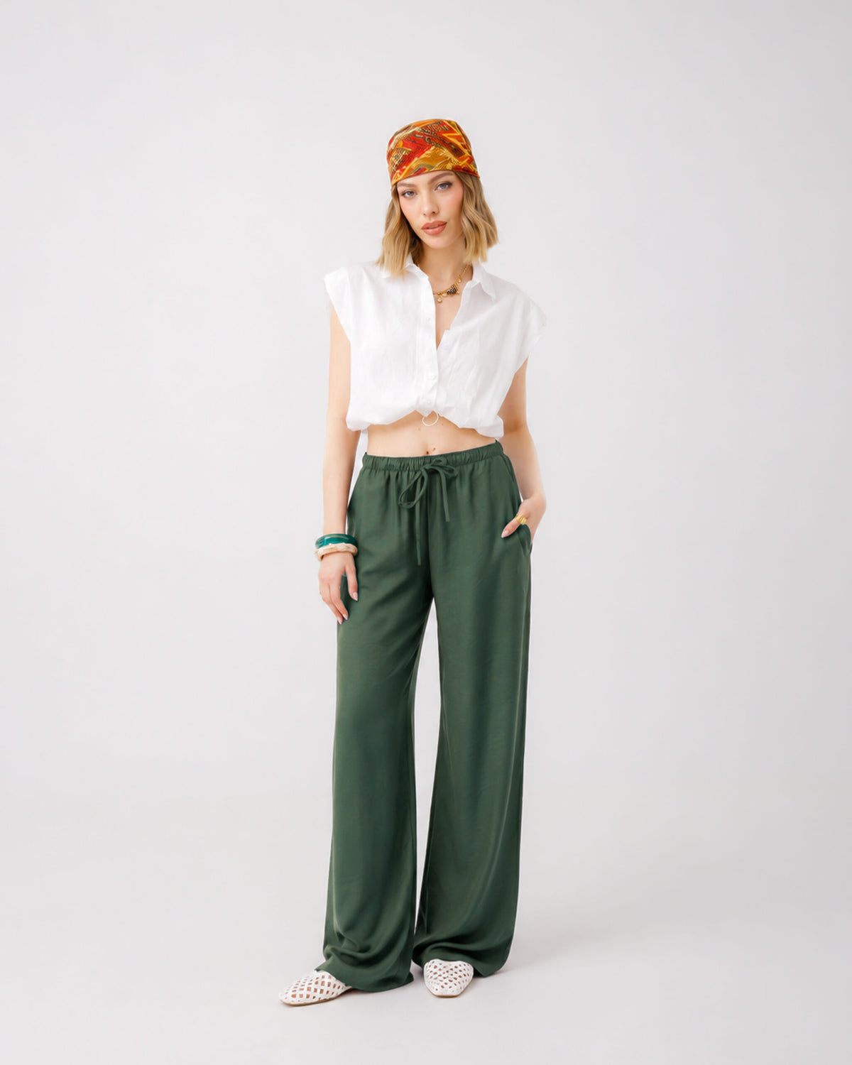 Pantaloni morbidi in viscosa - 85575