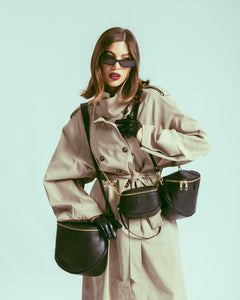Borsa ISABELLA micro con manico in pelle NERA  - LOVING BAGS