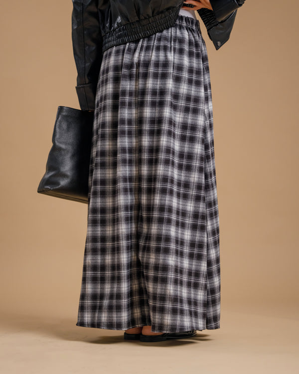 Gonna lunga tartan NERA - A5106
