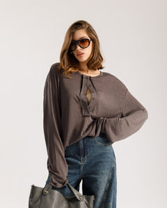 Maglia serafino long sleeve - W56545