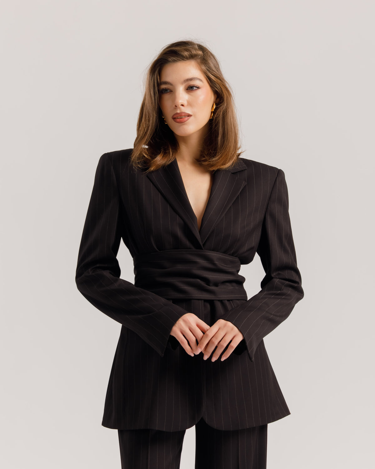 Blazer sartoriale gessato NERO - 0016