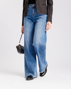 Jeans flare blu - D008