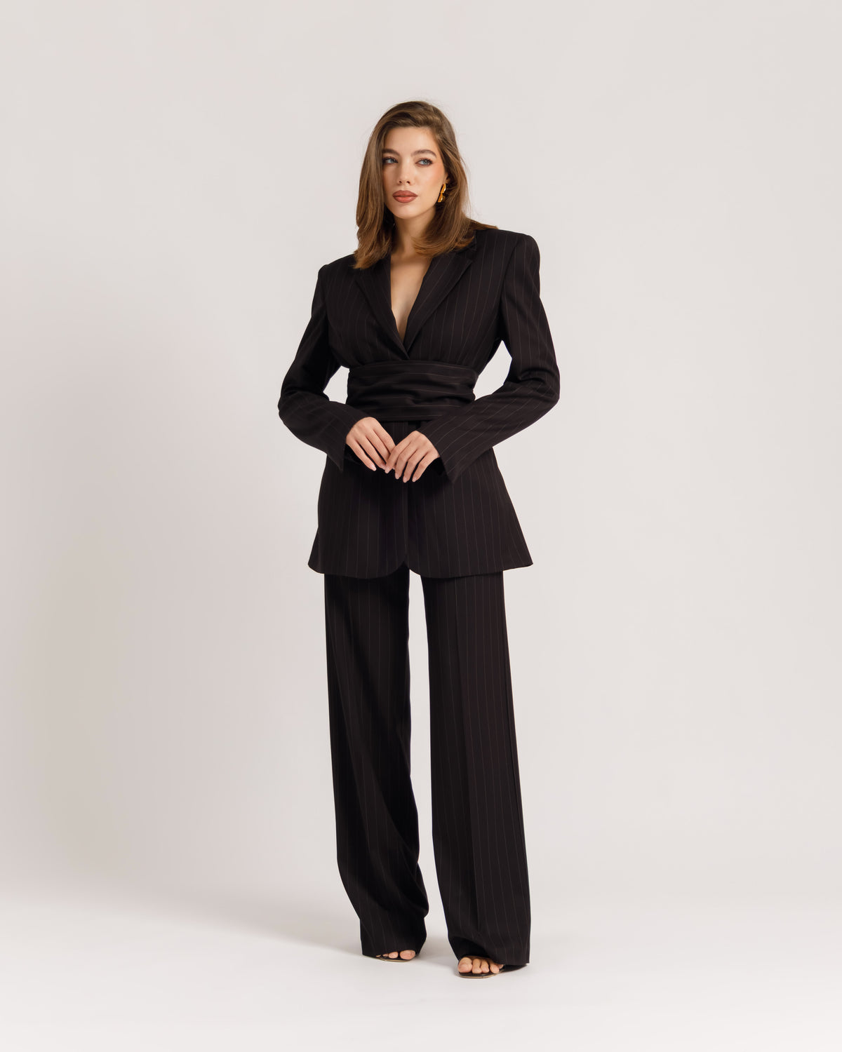 Blazer sartoriale gessato NERO - 0016