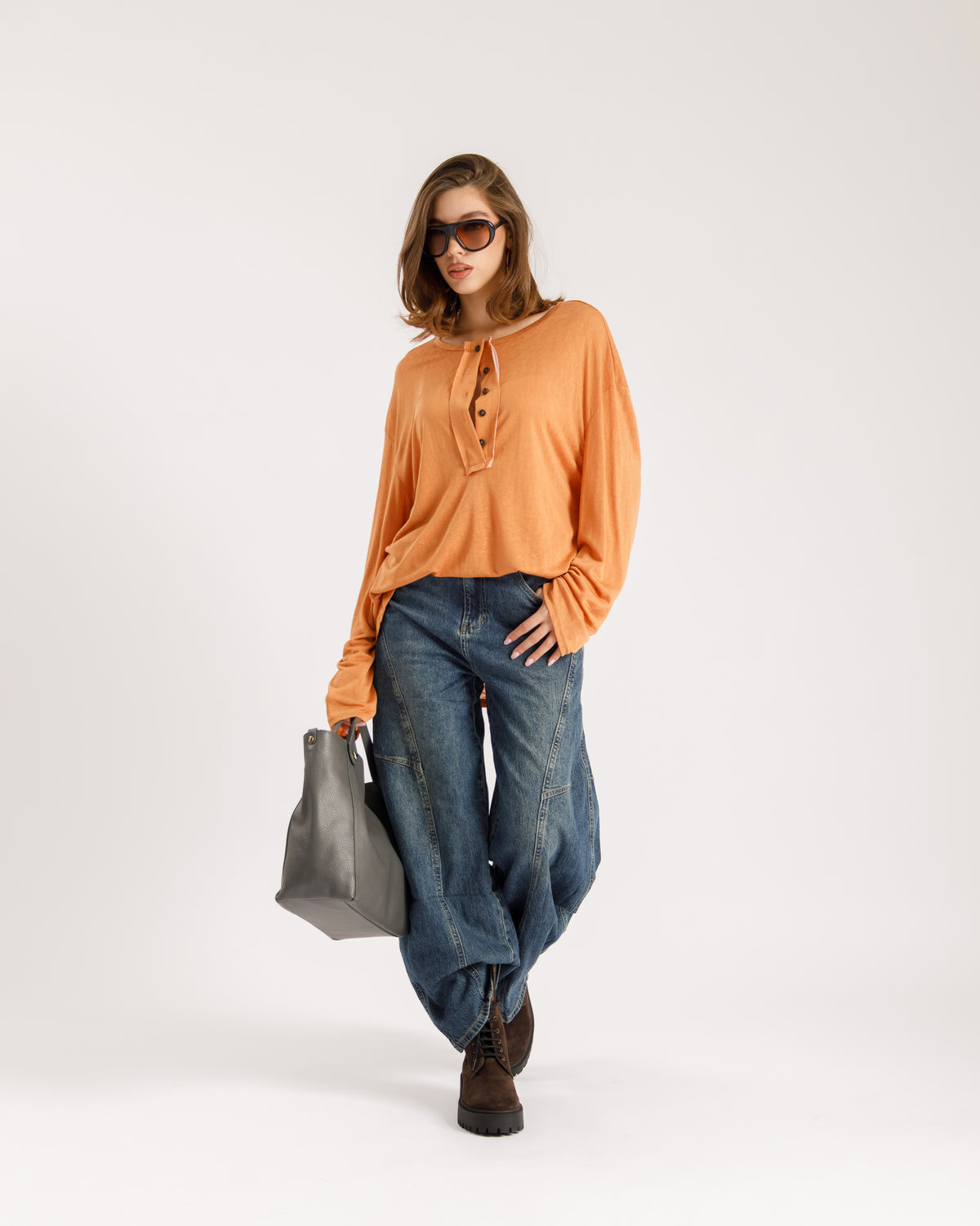 Maglia serafino long sleeve - W56545