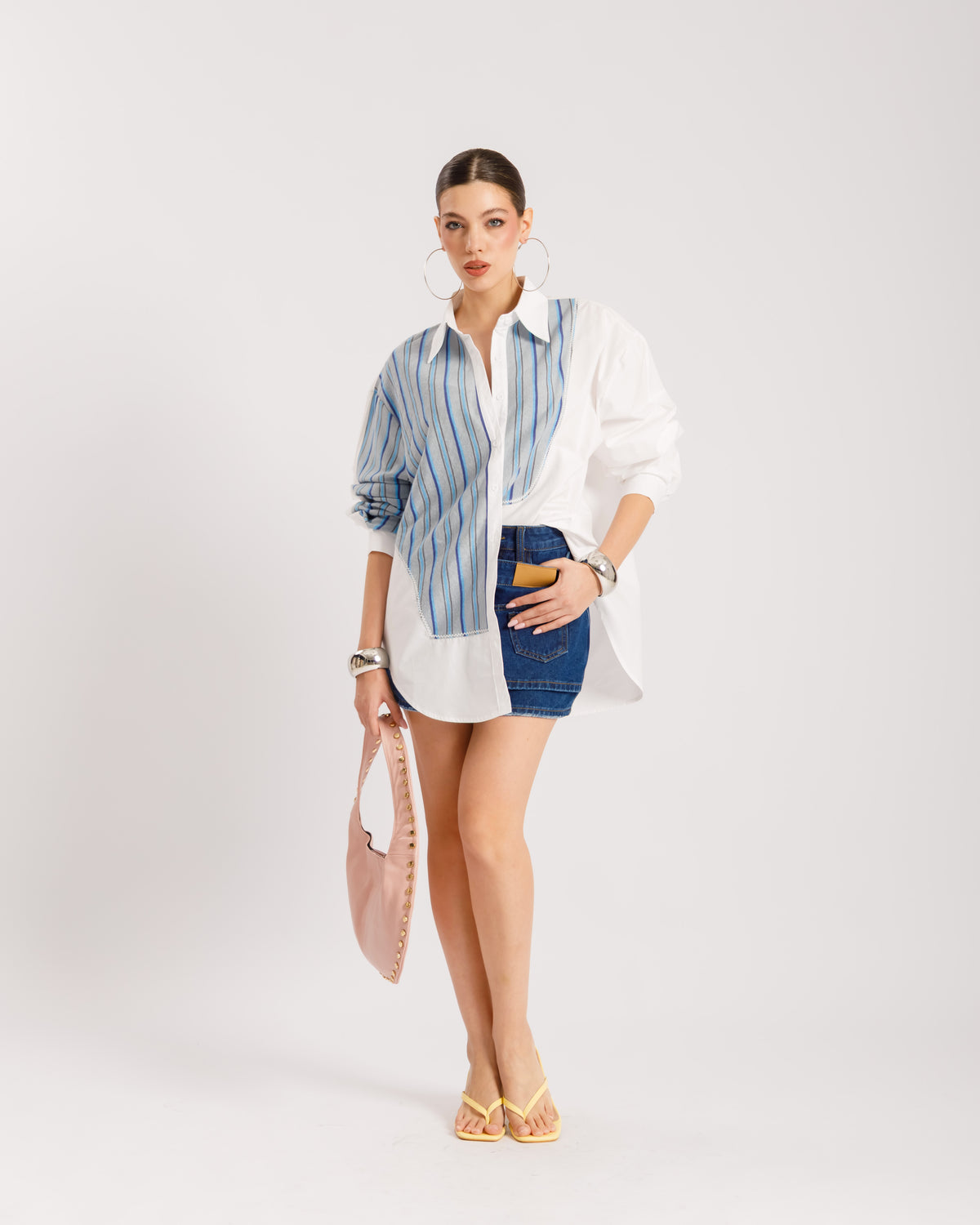 Camicia in cotone combinata - H13709