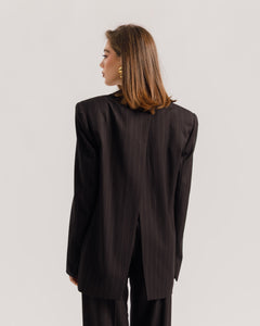 Blazer sartoriale gessato NERO - 0016