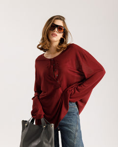 Maglia serafino long sleeve - W56545