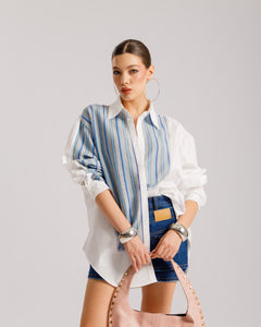 Camicia in cotone combinata - H13709