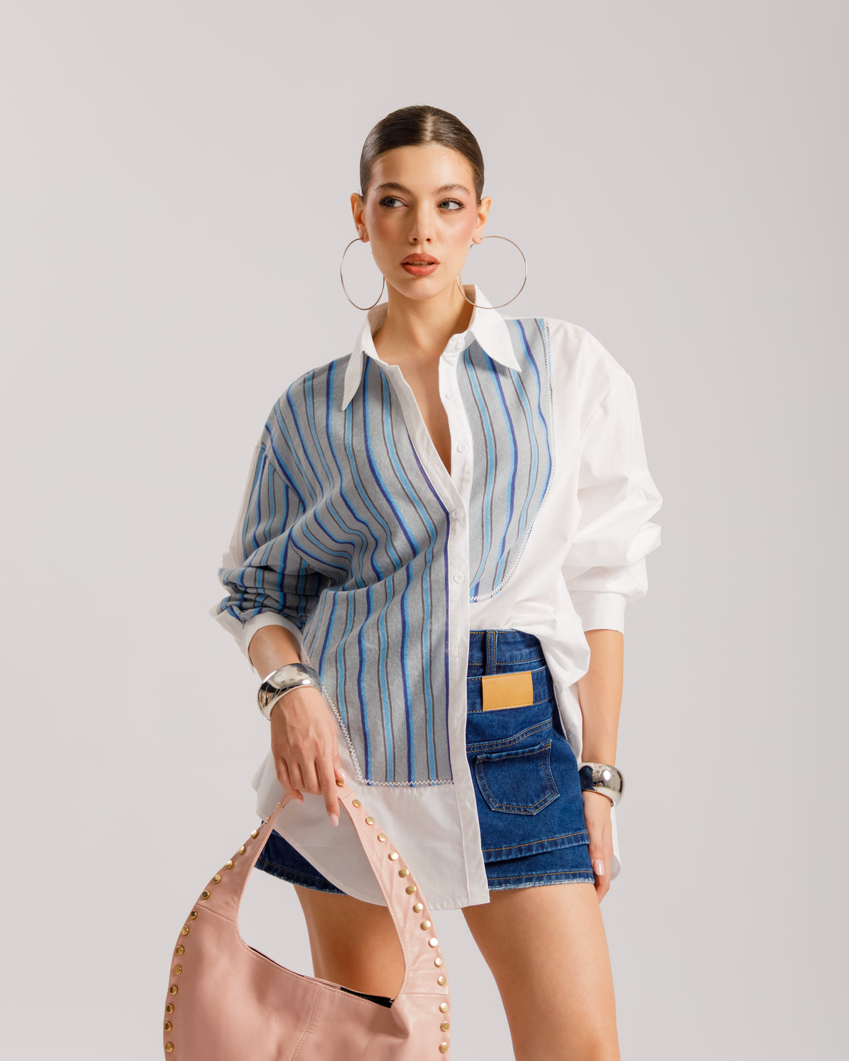 Camicia in cotone combinata - H13709