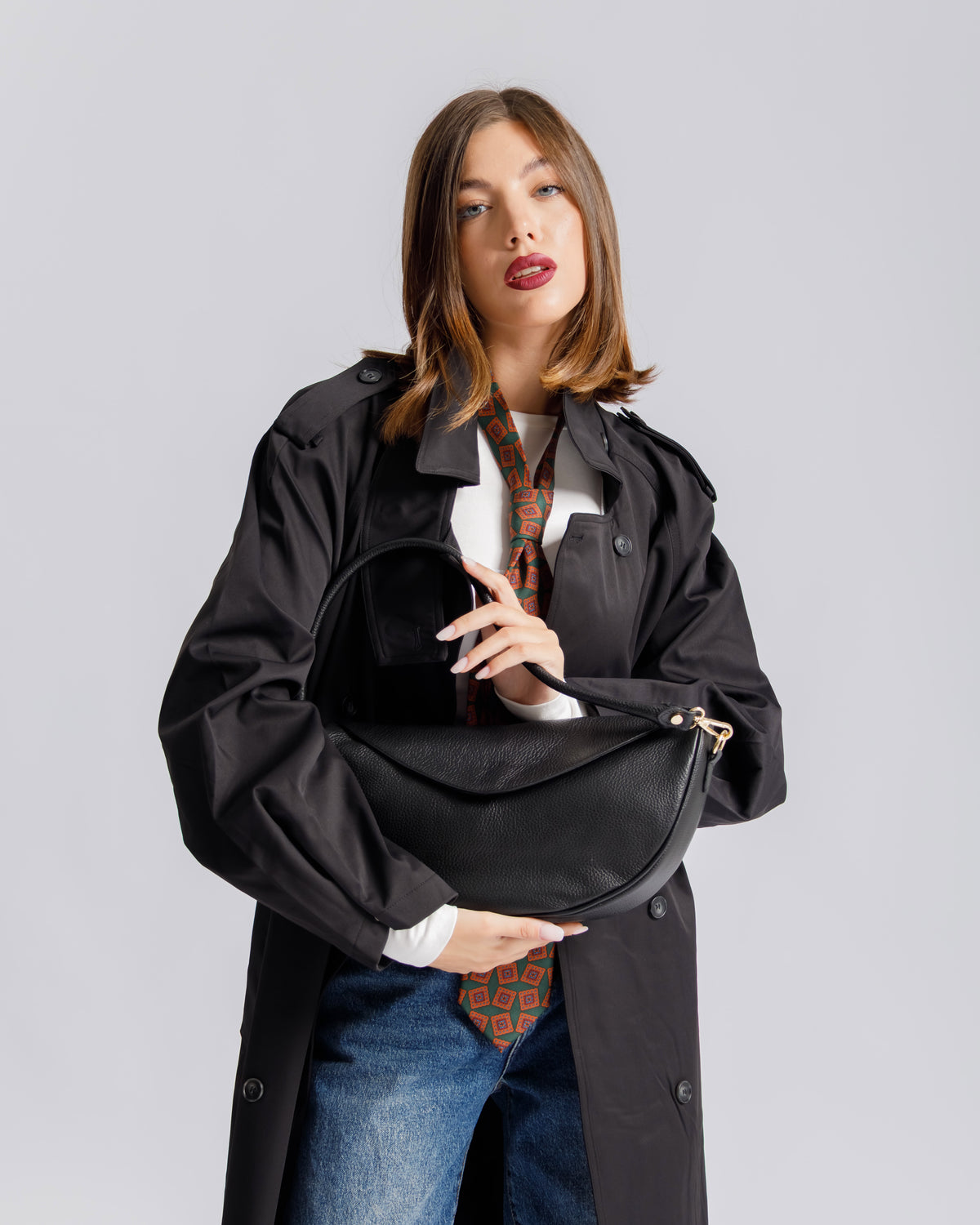 Borsa in pelle BRENDA Nera - LOVING BAGS
