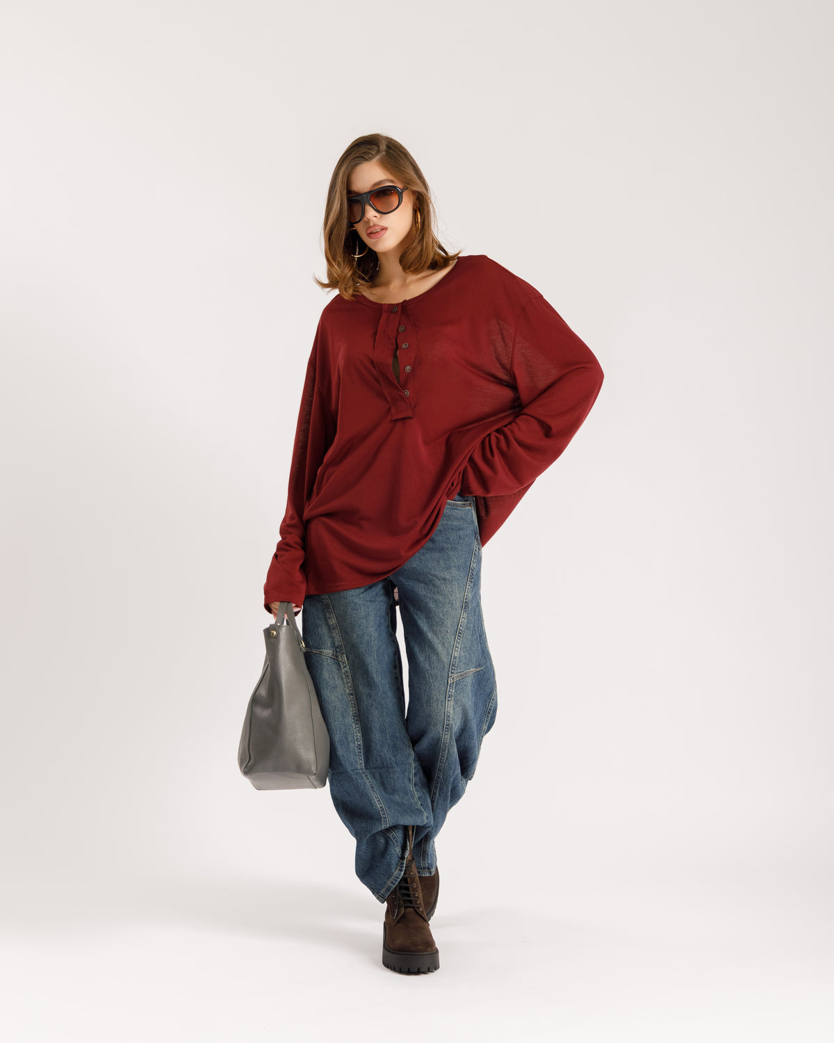 Maglia serafino long sleeve - W56545