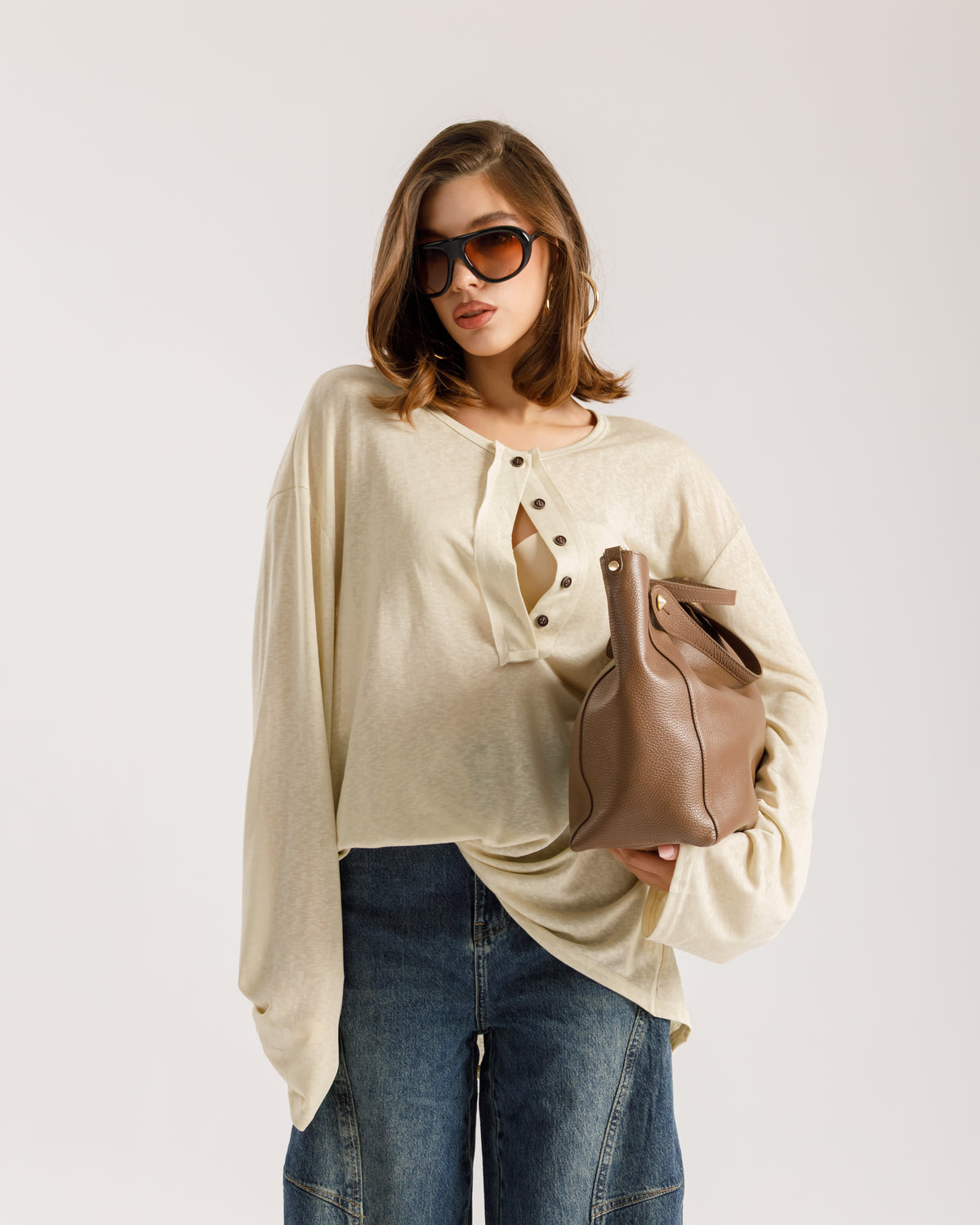 Maglia serafino long sleeve - W56545