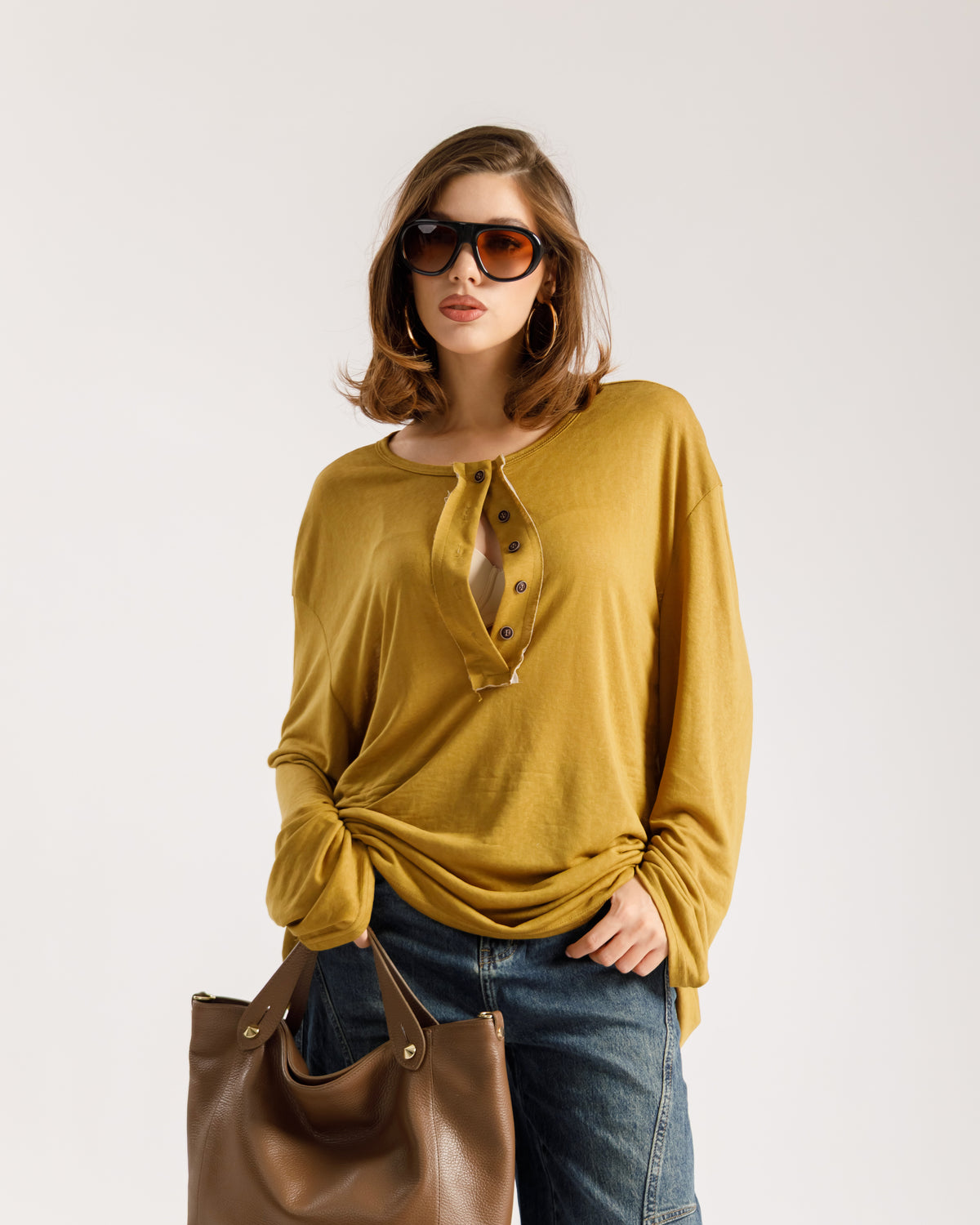 Maglia serafino long sleeve - W56545