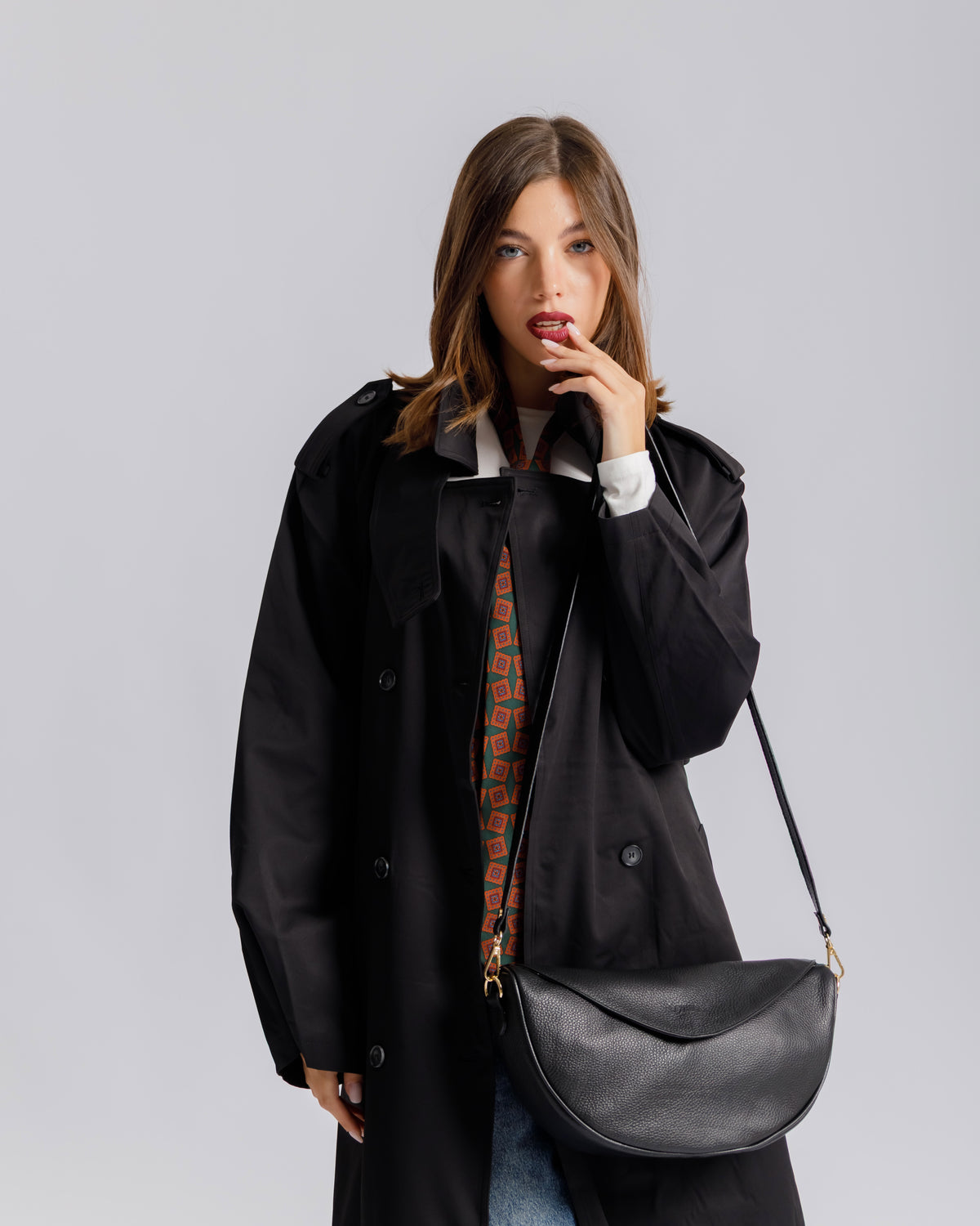 Borsa in pelle BRENDA Nera - LOVING BAGS